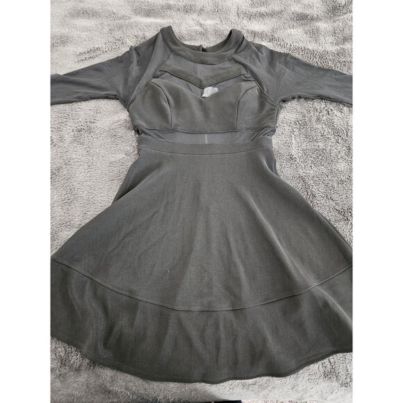 Emerald Sundae Little Black Dress Size S NWT Y2K party rock sheer - Picture 3 of 7